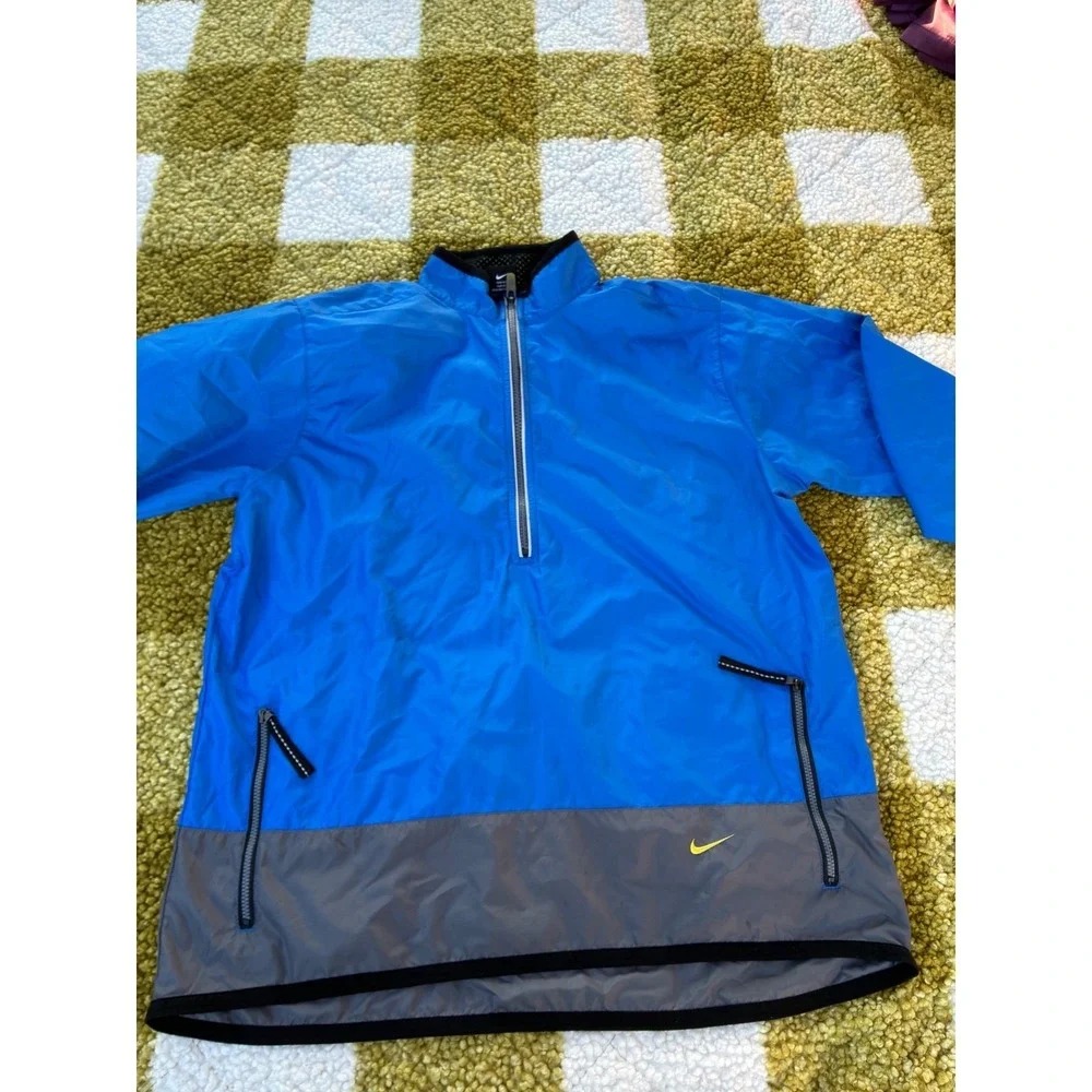 Nike Blue Gray Half Zip Pullover‎ Track Jacket Youth L G